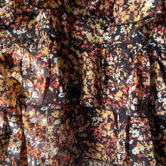 ADYSON PARKER Abstract Foral Ruffle Blouse Size Small NWT!!! - Picture 4 of 12